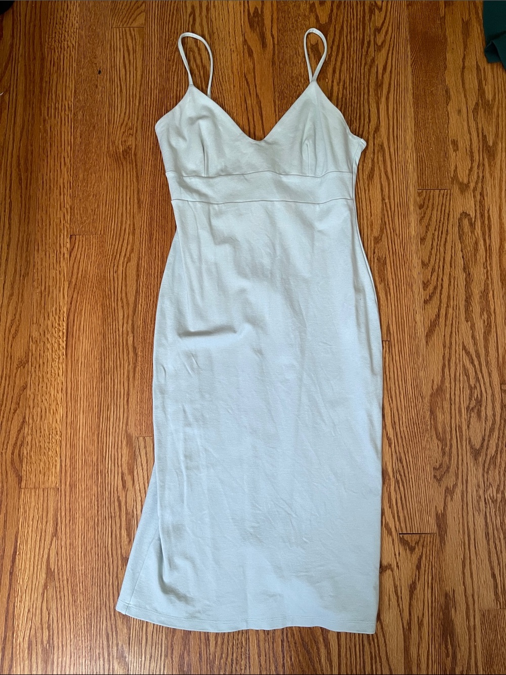 Lulu's Pale Blue Spaghetti-Strap Midi Dress